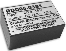 RDD05-03S1, DC/DC конвертер серии RDD05 мощностью 5 Ватт