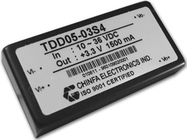 TDD05-03S4, DC/DC конвертер серии TDD05 мощностью 5 Ватт