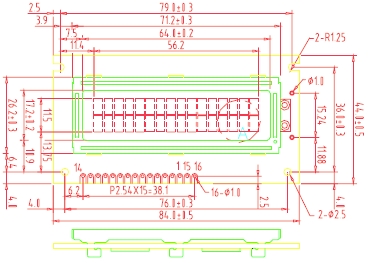 AC162D, Алфавитно-цифровой ЖК модуль 16 символов на 2 строки