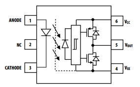ACPL-P347, Высокоскоростной оптрон с драйвером затвора силовых транзисторов, с выходным током 1.0 А