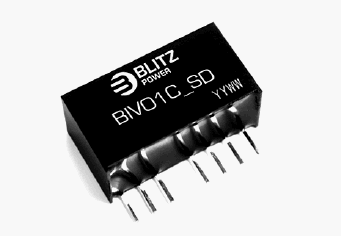 BIV01C-0505DD, 1 Вт Стабилизированные изолированные управляемые DC/DC преобразователи, диапазон входного напряжения 2:1, два выхода
