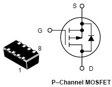 NTHS5443, Power MOSFET ?20 V, ?4.9 A, P?Channel ChipFET
