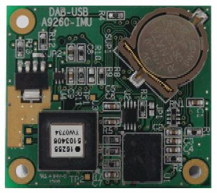 DAB-IMU-C01, Плата расширения с 3-осевым датчиком ускорения, 3-осевым (векторным) магнитометром, 1-осевым гироскопом, часами реального времени и разъемом для карт памяти Micro-SD