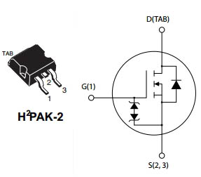 STH150N10F7-2, N-канальный силовой транзистор MOSFET семейства STripFET™ VII DeepGATE™, 100 В, 90 А