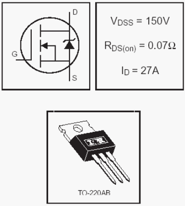 IRF3315, HEXFET Power MOSFETs Discrete N-Channel