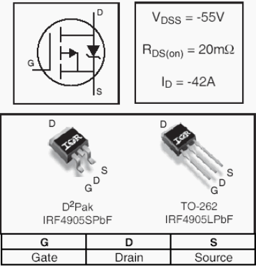 IRF4905L, HEXFET Power MOSFETs Discrete P-Channel