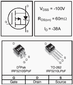 IRF5210S, HEXFET Power MOSFETs Discrete P-Channel