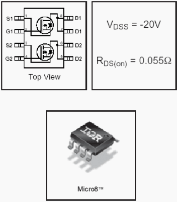 IRF7555, HEXFET Power MOSFETs Dual P-Channel