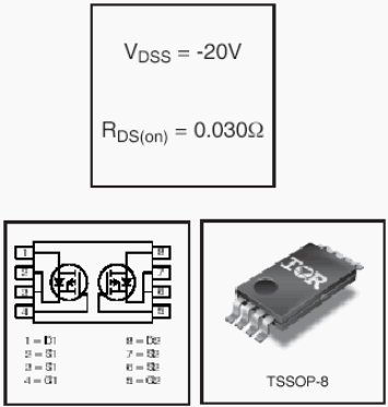 IRF7750GPBF, HEXFET Power MOSFETs Dual P-Channel