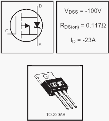 IRF9540N, HEXFET Power MOSFETs Discrete P-Channel