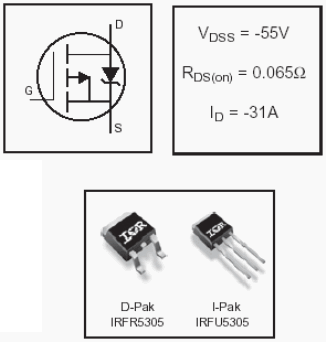 IRFR5305, HEXFET Power MOSFETs Discrete P-Channel