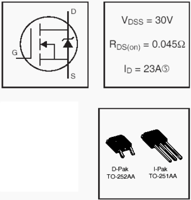 IRLR2703, HEXFET Power MOSFETs Discrete N-Channel