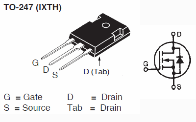 IXTH03N400, N-канальный высоковольтный силовой MOSFET-транзистор, 4000 В, 0.3 А