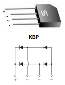 KBP301G, Выпрямительные диодные мосты в капсулированном стеклом корпусе, 3 А