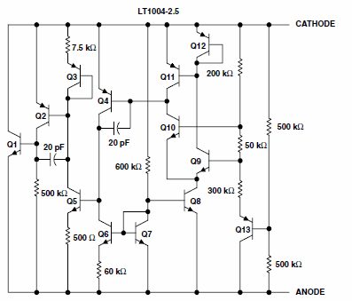 LT1004-2.5, Микромощный источник опорного напряжения на 2.5 В
