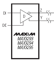 MAX3293, 3.3-вольтовый передатчик RS-485/RS-422 в миниатюрном корпусе SOT23-6