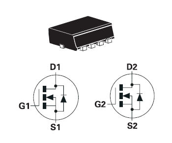 ZXMN2AM832, MPPS Miniature Package Power Solutions DUAL 20V N-CHANNEL ENHANCEMENT MODE MOSFET