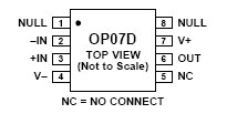 OP07D, Операционный усилитель со сверхнизким напряжением смещения нуля