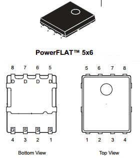 STL110N10F7, N-канальный силовой транзистор MOSFET семейства STripFET™ VII DeepGATE™, 100 В, 21 А