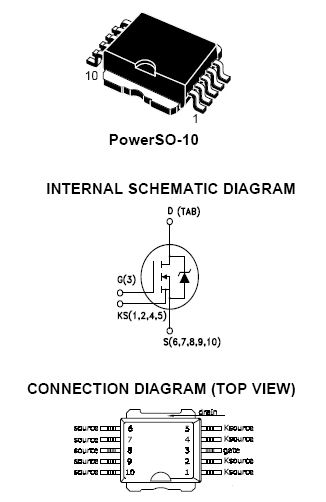STV240N75F3, N-channel 75 V - 2.3 m? - 240 A - PowerSO-10 STripFET™ Power MOSFET