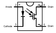PVAZ172N, Фотоэлектрическое твердотельное реле на полевых МОП транзисторах серии HEXFET®, однополюсное, нормально разомкнутое, 0–60 В, 1 А