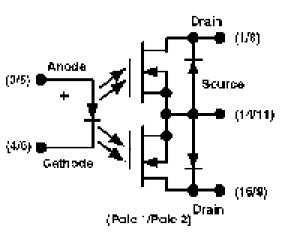 PVR1301N, Твердотельное оптореле с MOSFET выходом, двухполярное, нормальное разомкнутое, 0-100В, 360мА AC/DC