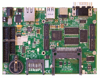 SBC35-A9260-C02, Встраиваемый компьютер на базе микроконтроллера AT91SAM9260 180МГц, 256МБайт NAND Flash, 64Мбайт SDRAM, 64Кбит SPI EEPROM