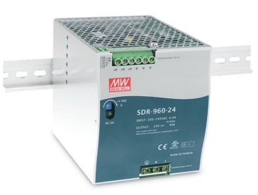 SDR-960-24, Узкие источники питания для установки на DIN-рейку с одним выходом мощностью 960 Вт и функцией PFC