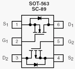 Si1016X, Complementary N- and P-Channel 1.8-V (G-S) MOSFET