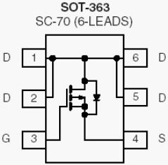 Si1403BDL, P-Channel 2.5-V (G-S) MOSFET