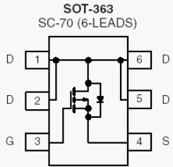 Si1405BDH, P-Channel 1.8-V (G-S) MOSFET