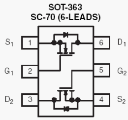Si1988DH, Dual N-Channel 20-V (D-S) MOSFET