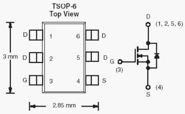 Si3410DV, N-Channel 30-V (D-S) MOSFET