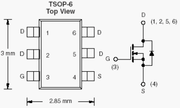 Si3424BDV, N-Channel 30-V (D-S) MOSFET