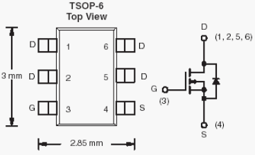 Si3438DV, N-Channel 40-V (D-S) MOSFET