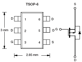 Si3459BDV, P-Channel 60-V (D-S) MOSFET