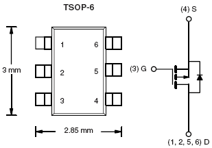Si3483CDV, P-Channel 30-V (D-S) MOSFET