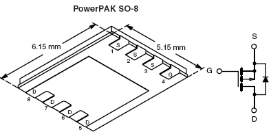 Si7459DP, P-Channel 30-V (D-S) MOSFET