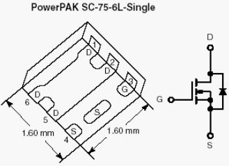 SiB414DK, N-Channel 1.2-V (G-S) MOSFET