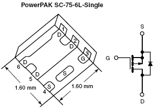 SiB415DK, P-Channel 30-V (D-S) MOSFET