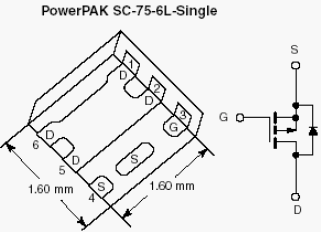 SiB419DK, P-Channel 12-V (D-S) MOSFET
