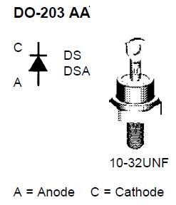 DS17-08A, Выпрямительный диод, 800 В, 40 А