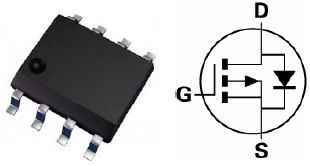 ZXMP3F35N8, 30V SO8 P-channel enhancement mode MOSFET