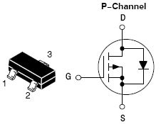 NTR1P02LT1, Power MOSFET ?20 V, ?1.3 A, P?Channel SOT?23 Package