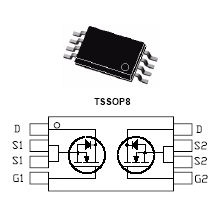 STC5DNF30V, Dual N-channel 30V - 0.032? - 4.5A - TSSOP8 2.7V-Driver STripFET™ Power MOSFET