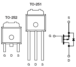 SUD50P04-23, P-Channel 40-V (D-S) 175°C MOSFET