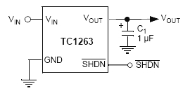 TC1263-2.5, КМОП стабилизаторы с фиксированным выходом и режимом отключения