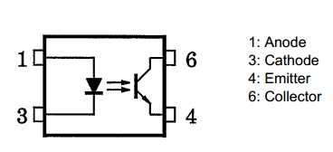 TLP385, Оптрон в широкопрофильном корпусе с транзисторным выходом