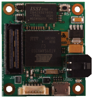 TNY-A9260-C01, Встраиваемый компьютер на базе микроконтроллера AT91SAM9260 180МГц, 256МБайт NAND Flash, 64Мбайт SDRAM, 64Кбит SPI EEPROM