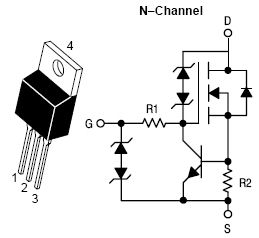 MLP1N06CL, SMARTDISCRETES MOSFET 1 Amp, 62 Volts, Logic Level N–Channel TO–220